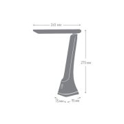 Светильник настольный UF-733 С02 LED 8Вт 3 ур. ярк. черн. Ultraflash 14184