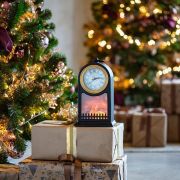 Камин светодиодный «Старинные часы» 14.7х11.7х25см эффект живого огня USB и элементы питания 2хC (не в компл.) черн. Neon-Night 511-020