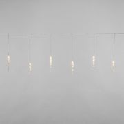 Гирлянда светодиодная «Айсикл» (бахрома) «Сосульки» 1.5х0.25м 10LED тепл. бел. 0.51Вт IP20 провод прозр. Neon-Night 303-067