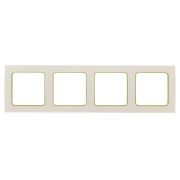 Рамка 4-м Стокгольм бел. с линией цвета зел. PROxima EKF EAM-G-303-10