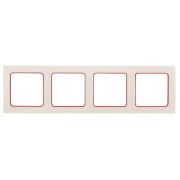 Рамка 4-м Стокгольм бел. с линией цвета красн. PROxima EKF EAM-G-305-10