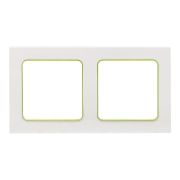 Рамка 2-м Стокгольм бел. с линией цвета зел. PROxima EKF EXM-G-303-20