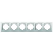 Рамка 6-м Афина универс. серебр. Universal A1043-S
