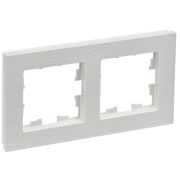 Рамка 2-м BRITE РУ-2-Бр бел. рифленый IEK BR-M22-51-K01