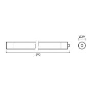 Светильник светодиодный 590х29х29мм 12Вт 4000К 1250лм IP65 COMPACT линейный матов. GAUSS 143424212