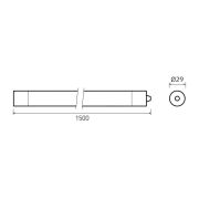 Светильник светодиодный 1500х29х29мм 36Вт 4000К 3650лм IP65 COMPACT линейный матов. GAUSS 143424236