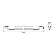 Светильник светодиодный 668х29х29мм 12Вт 6500К 1250лм IP65 COMPACT линейный матов. соед. в линию до 10шт GAUSS 843424312