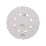 Диск абразивный на ворсовой основе на липучке перфорир. P80 125мм (уп.10шт) Kranz KR-91-1166