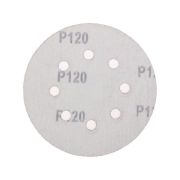 Диск абразивный на ворсовой основе на липучке перфорир. P120 125мм (уп.10шт) Kranz KR-91-1168