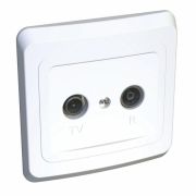 Розетка телевизионная оконечная TV/FM 1-м СП Этюд бел. SchE TVC-001B