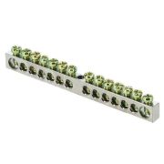 Шина PEN «ноль-земля» 6х9 14 отверст. цинк крепеж по центру PROxima EKF sn1-63-14