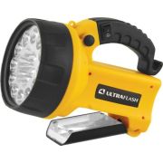 Фонарь аккумуляторный UF3712LED 19LED аккум. 4В 2А.ч 220В/12В пластик. желт. (кор.) Ultraflash 8310