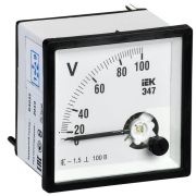 Вольтметр Э47 72х72мм 100В кл. точн. 1.5 IEK IPV10-6-0100-E