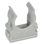 Держатель для труб (клипса) CF16 с защелкой (уп.10шт) IEK CTA10D-CF16-K41-010
