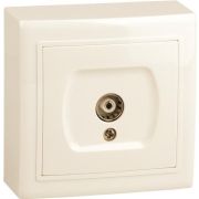 Розетка телевизионная TV 1-м V01-32-Т11-S крем. Volsten 9863