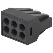 Клемма строительно-монтажная СМК 306 NO-224-58 6-проводная 0.5-2.5кв.мм с пастой (уп.4шт) Эра Б0043976