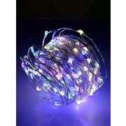 Гирлянда светодиодная «Разноцветные нити» 1.5м 30LED мультиколор в виде капель элементы питания 3хAA (не в компл.) КОСМОС KOCNL-EL114_multy