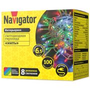 Гирлянда светодиодная 80 667 NGF-S01-100RGBY-5-6.5m-230-C8-TR-IP20 Navigator 80667