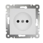 Розетка 1-м СП Karea 10А IP20 без заземл. механизм бел. Makel 57001022