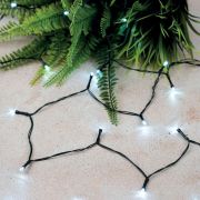 Светильник светодиодный садовый «Каскад Летний Дождь» 6.9м LED холод. бел. 6Вт IP65 с выносной солнечн. панелью 2м; аккум. Lamper 602-249