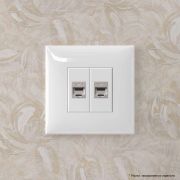 Розетка компьютерная 2-м СП Avanti «Белое облако» RJ45 кат.6 без шторок экранир. механизм DKC 4400794