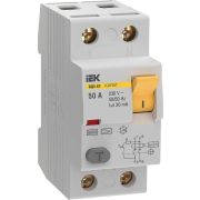 Выключатель дифференциального тока (УЗО) 2п 50А 30мА 6кА тип A ВД3-63 KARAT IEK MDV21-2-050-030