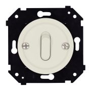 Выключатель 1-кл. проходной (скрытый монтаж), пластик, цвет Слоновая кость матовый (клавишный) B3-221-211M