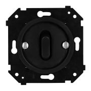 Выключатель 1-кл. проходной (скрытый монтаж), пластик, цвет Черный матовый (клавишный) B3-221-23M