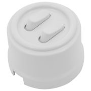 Выключатель 2-кл. пластик, цвет Белый (клавишный) B1-222-21