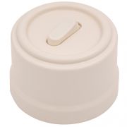 Выключатель 1-кл. проходной, пластик, цвет Песочное золото (клавишный) B1-221-24