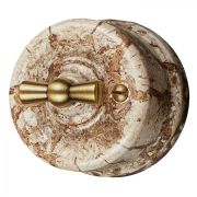 Выключатель 1кл., перекрестный, керамика, цвет мрамор B1-203-09