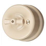 Выключатель 1кл., перекрестный, керамика, цвет песочное золото B1-203-04