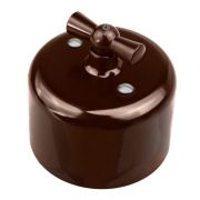Выключатель 1-кл. RF, керамика, цвет коричневый R1-210-02