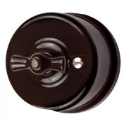 Выключатель 1кл. перекрестный, керамика, цвет коричневый B1-203-02