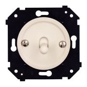 Выключатель 1-кл. (скрытый монтаж), пластик, цвет Песочное золото матовый (тумблерный) B3-230-24M