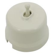 Выключатель 1-кл. проходной, пластик, цвет Слоновая кость (тумблерный) B1-231-211