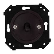 Выключатель 1-кл. (скрытый монтаж), пластик, цвет Коричневый матовый (тумблерный) B3-230-22M