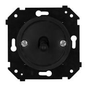 Кнопка однотумблерная, (скрытый монтаж), пластик, цвет Черный матовый B3-230-23M-PB