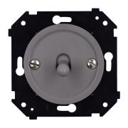 Выключатель 1-кл. проходной (скрытый монтаж), пластик, цвет Титан матовый (тумблерный) B3-231-26M