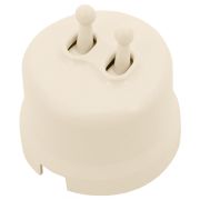 Выключатель 2-кл. пластик, цвет Песочное золото (тумблерный) B1-232-24