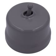 Выключатель 1-кл. проходной, пластик, цвет Титан (тумблерный) B1-231-26