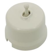 Выключатель 1-кл. пластик, цвет Слоновая кость (тумблерный) B1-230-211