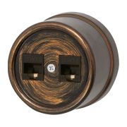 Розетка RJ45 информационная двойная, пластик, цвет Бронза B1-302-25