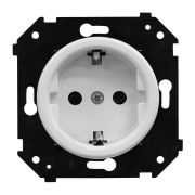 Розетка с З.К. (скрытый монтаж), Белый матовый B3-101-21M