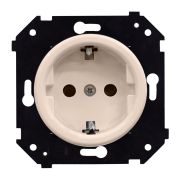 Розетка с З.К. (скрытый монтаж), Песочное золото матовый B3-101-24M