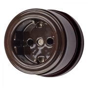 Розетка с З.К., керамика, цвет коричневый B1-101-02