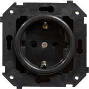 Розетка с З.К. (скрытый монтаж), Черный B3-101-23