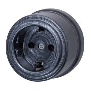 Розетка с З.К., пластик, цвет Серебряный век B1-101-11