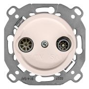 Розетка TV/R-SAT проходная (скрытый монтаж), Песочное золото матовый B3-304-24M