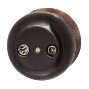 Розетка TV/R-SAT проходная Фаберже, керамика, цвет коричневый B2-304-020/18
